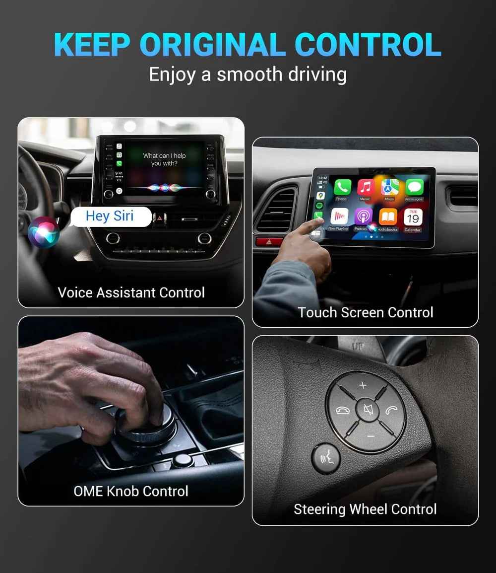 🔥6-Hour Flash Sale—Don't Miss Out! OTTOMOTION Wireless CarPlay / Android Auto Wireless 2 in 1 Adapter