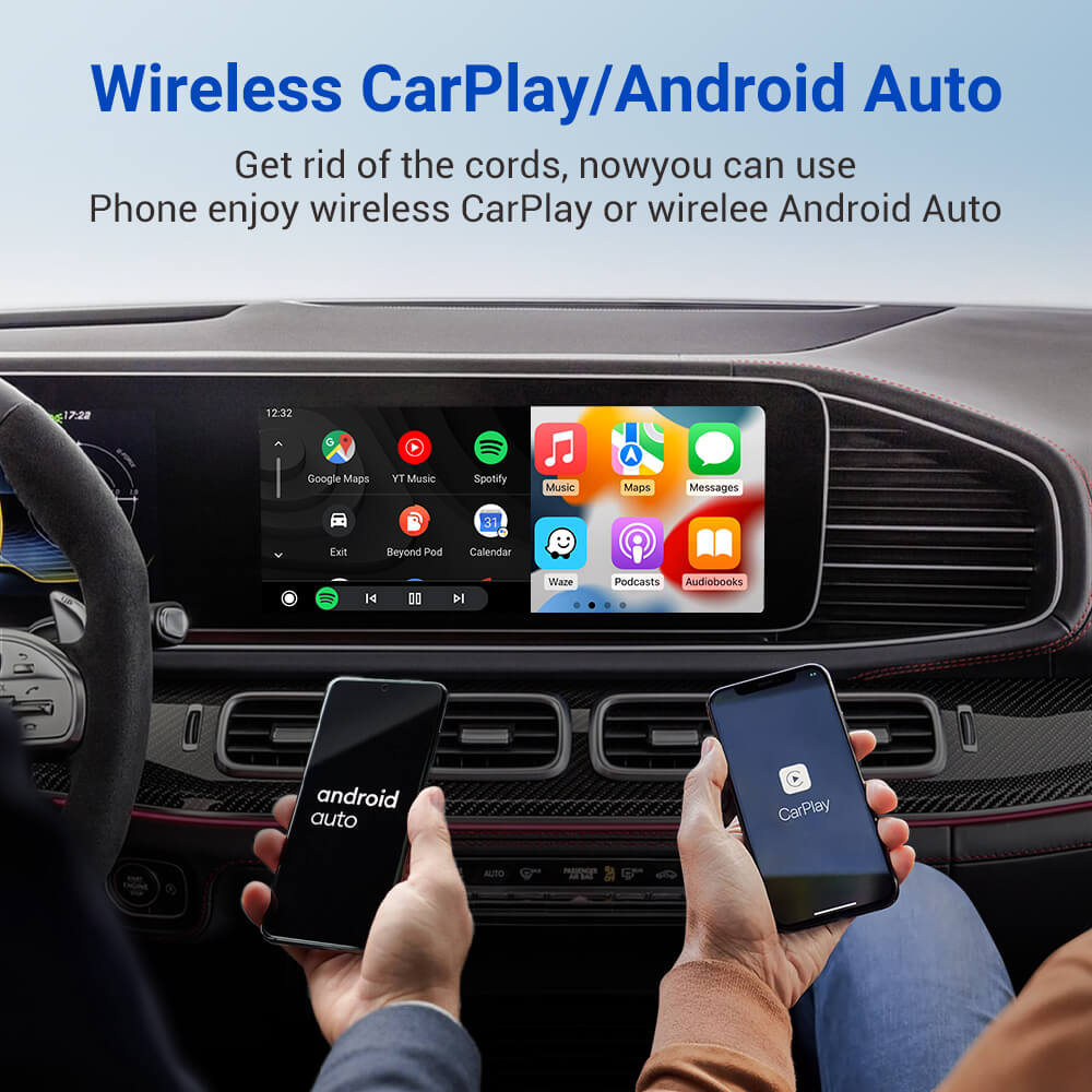 🔥6-Hour Flash Sale—Don't Miss Out! OTTOMOTION Wireless CarPlay / Android Auto Wireless 2 in 1 Adapter