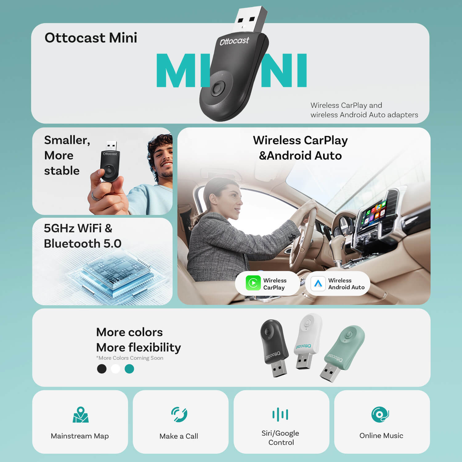 Today Special Offer🎉Mini Wireless CarPlay/Android Auto Adapter